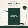 Meal Planner & Grocery List (A4 Printable) by Maqsood Studio